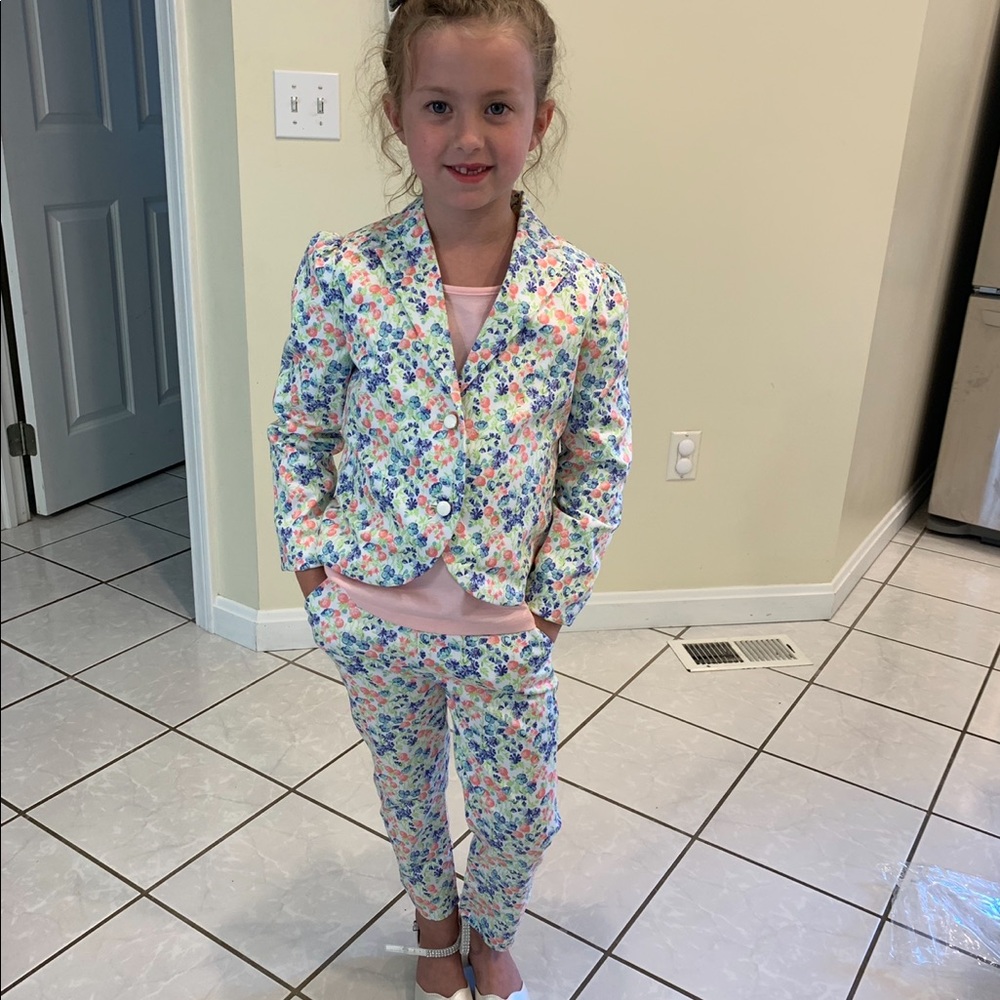 Janie and jack floral blazer and pants